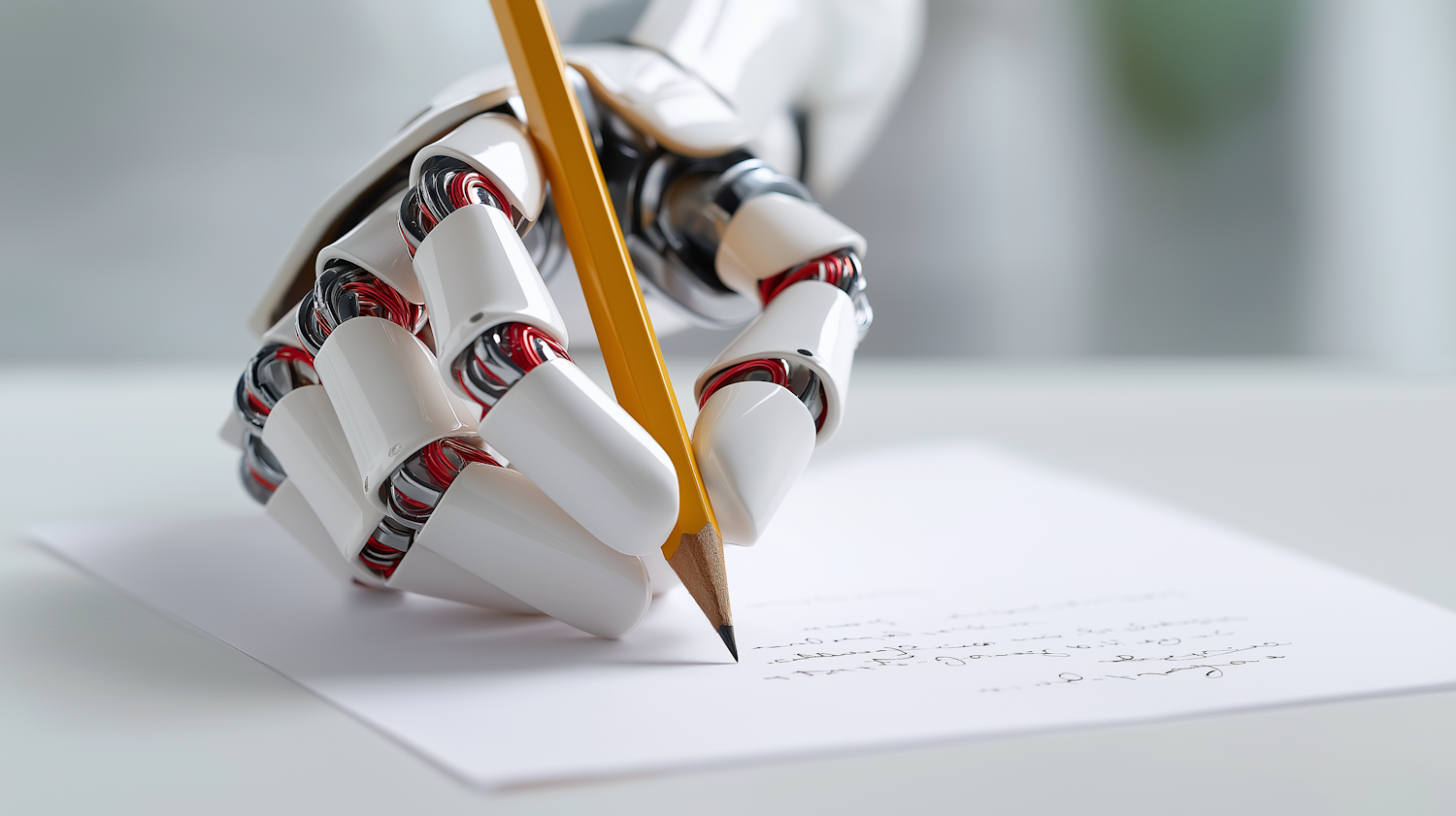 A person intently working on a laptop, illustrating the modern workflow where writers, students, and marketers utilize AI tools to enhance their content.