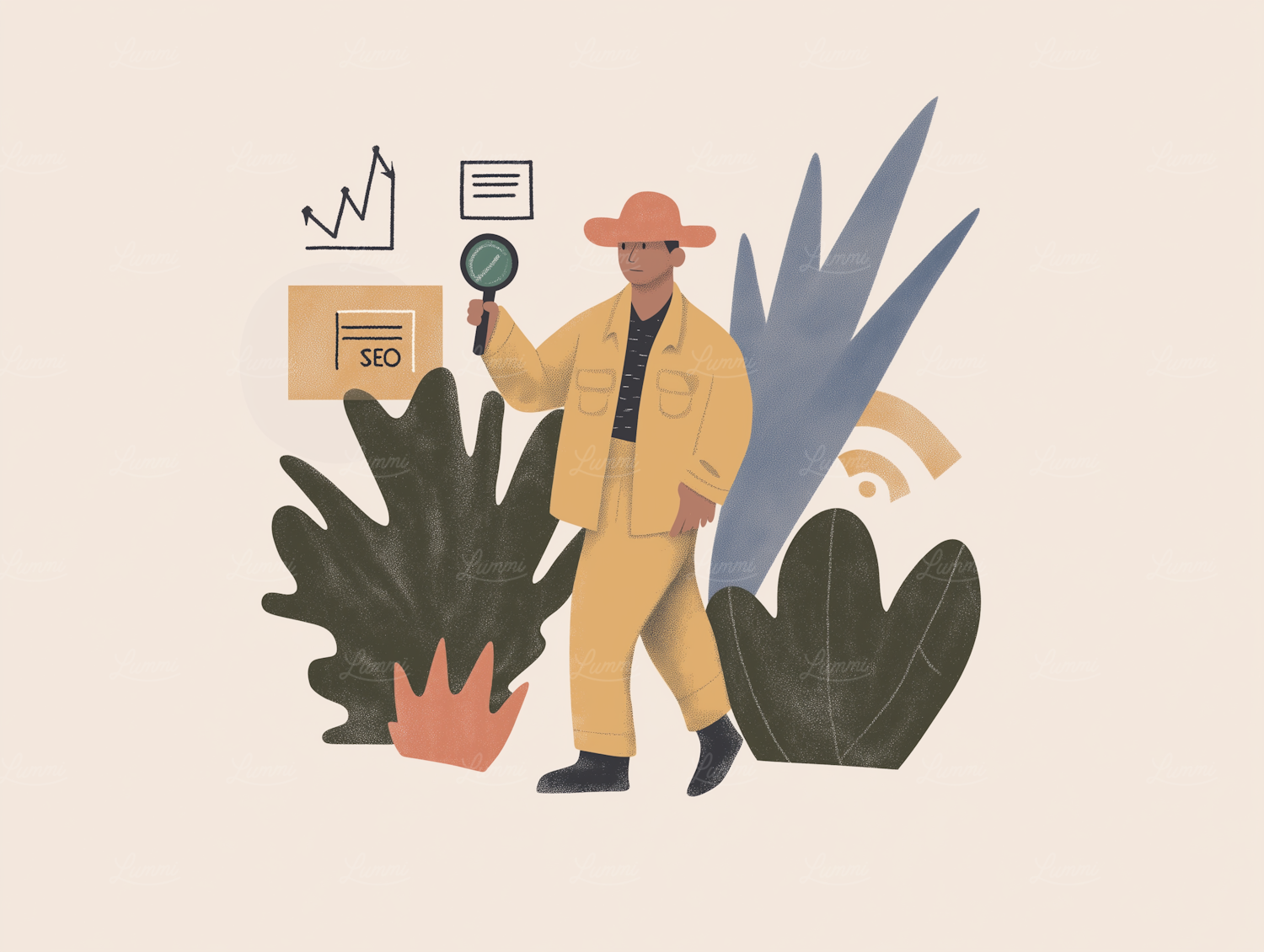 A marketer focusing on a computer screen, symbolizing the process of optimizing content for search engines using specialized AI tools.