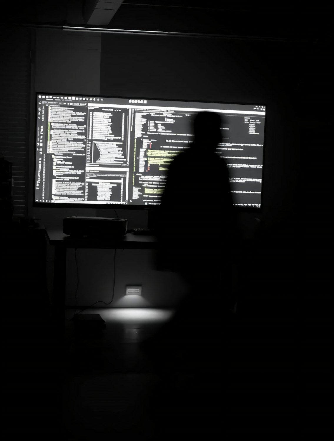 A person interacting with a user interface, likely pasting text into an AI writing detection tool to check for AI authorship.