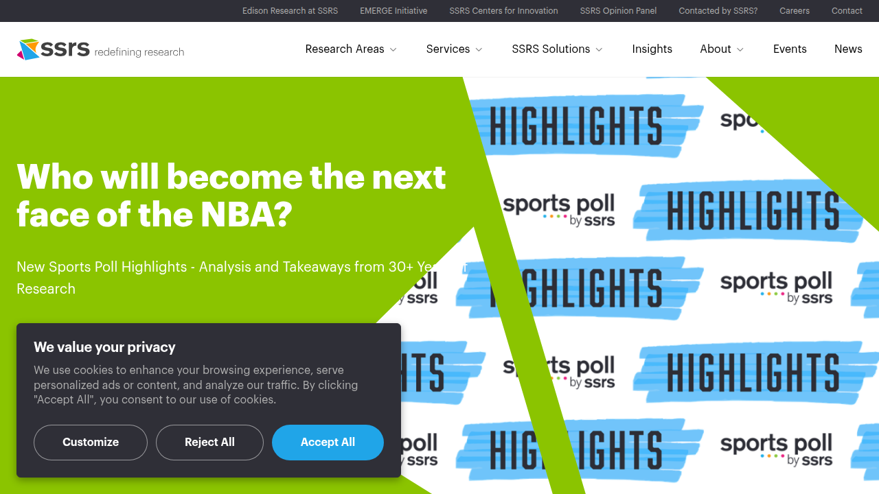 SSRS offers research and data on trends like AI chat platform usage.