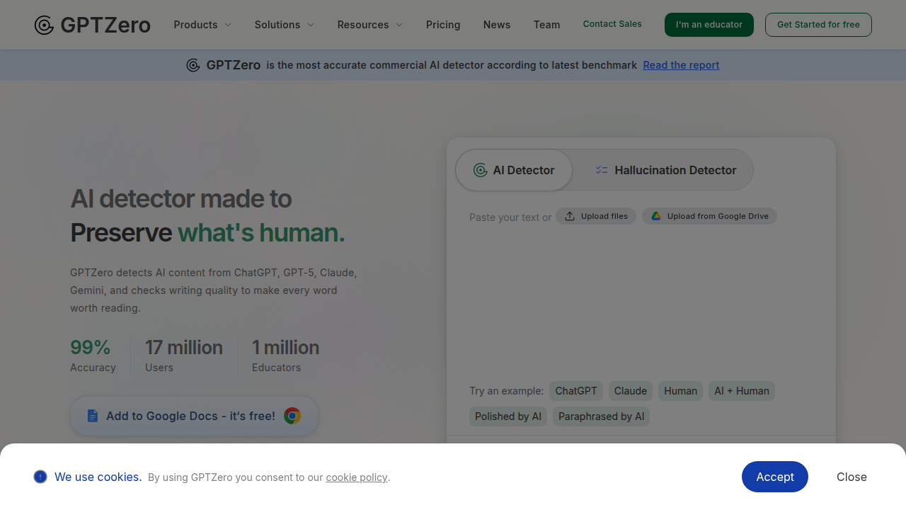 Explore GPTZero's AI detection capabilities, frequently used in academic and editorial contexts.