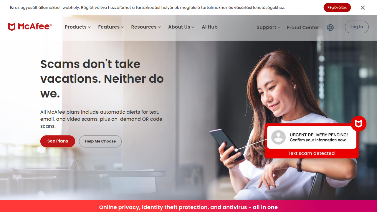 Explore McAfee's official website for security solutions and deepfake detection tools.
