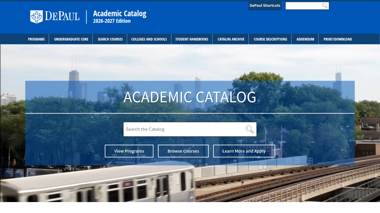 Screenshot of DePaul University's catalog page for the Writing Center, detailing available student services and resources.