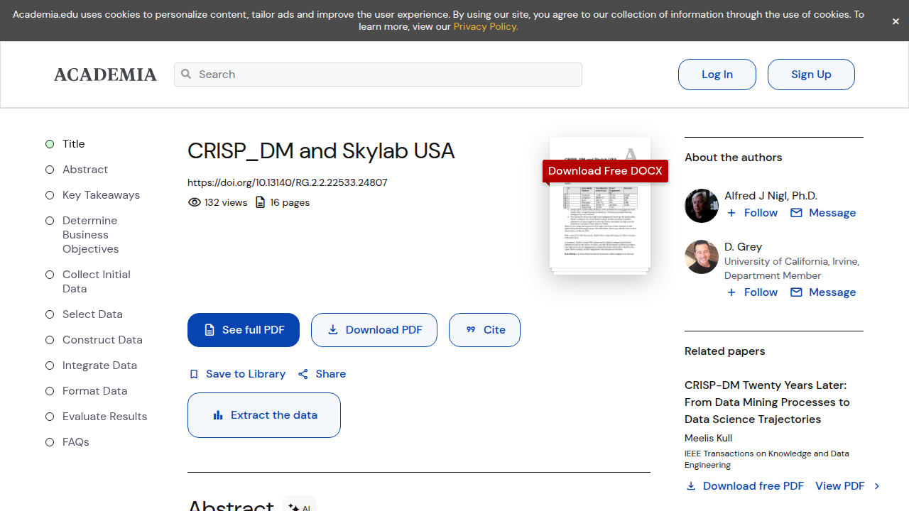 The CRISP-DM methodology, as documented by Skylab USA, highlights best practices in data handling.