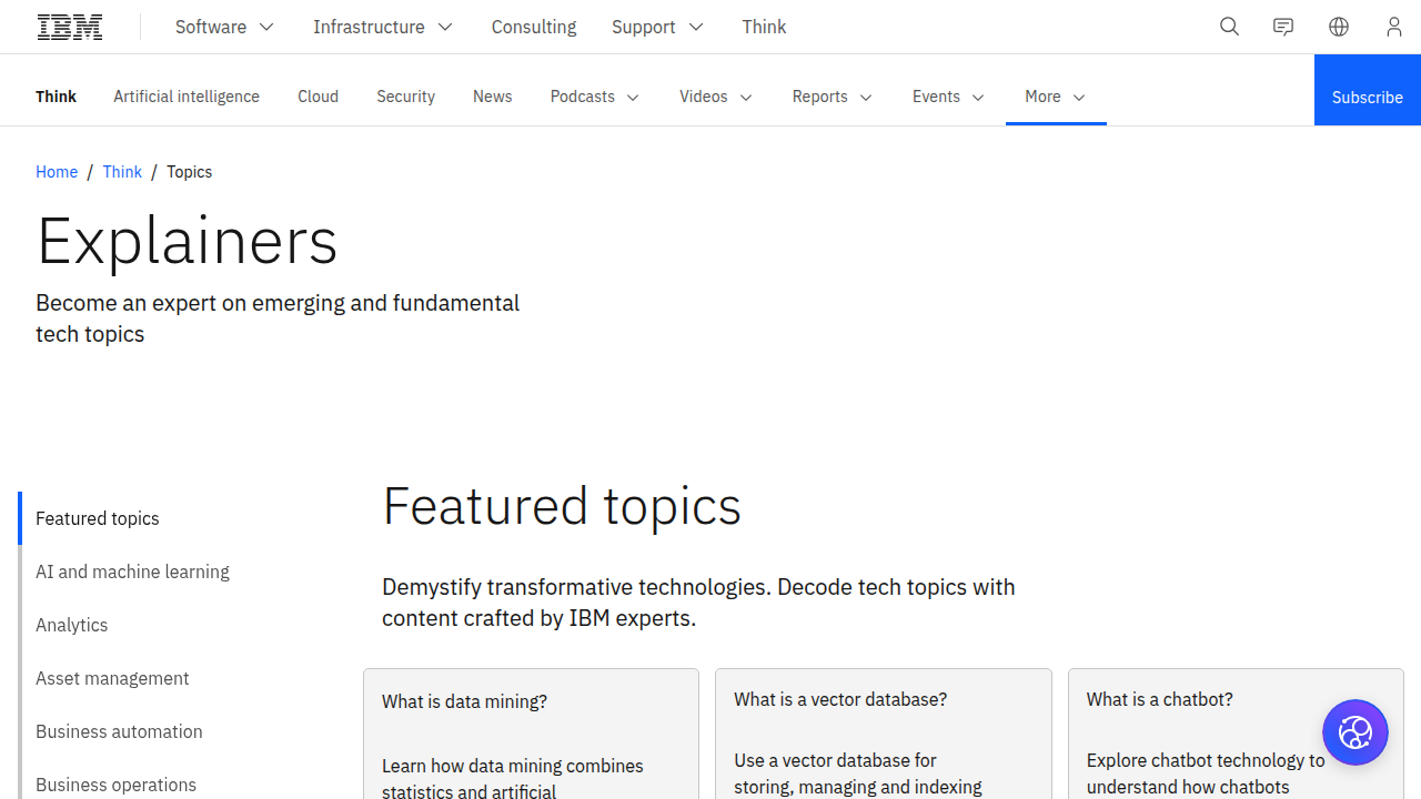 IBM's resources provide comprehensive definitions of various types of artificial intelligence.