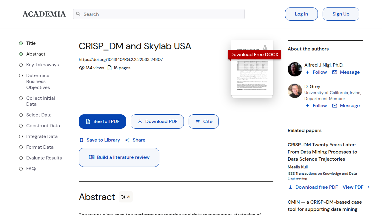 A screenshot of the white paper detailing how permission-based data capture methodology aligns with the CRISP-DM framework.