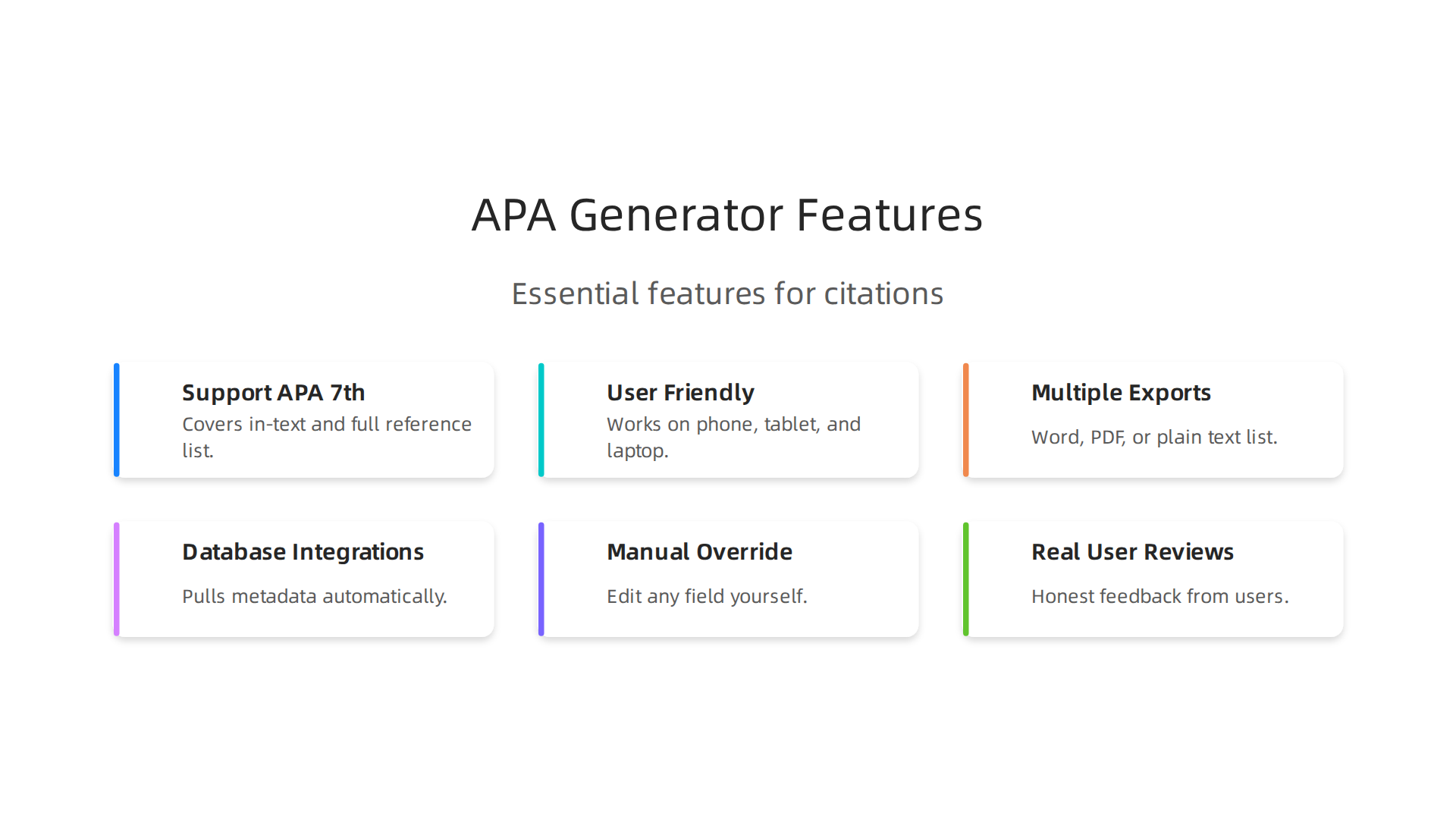 Essential features to consider when choosing an APA citation generator for academic writing in 2026.